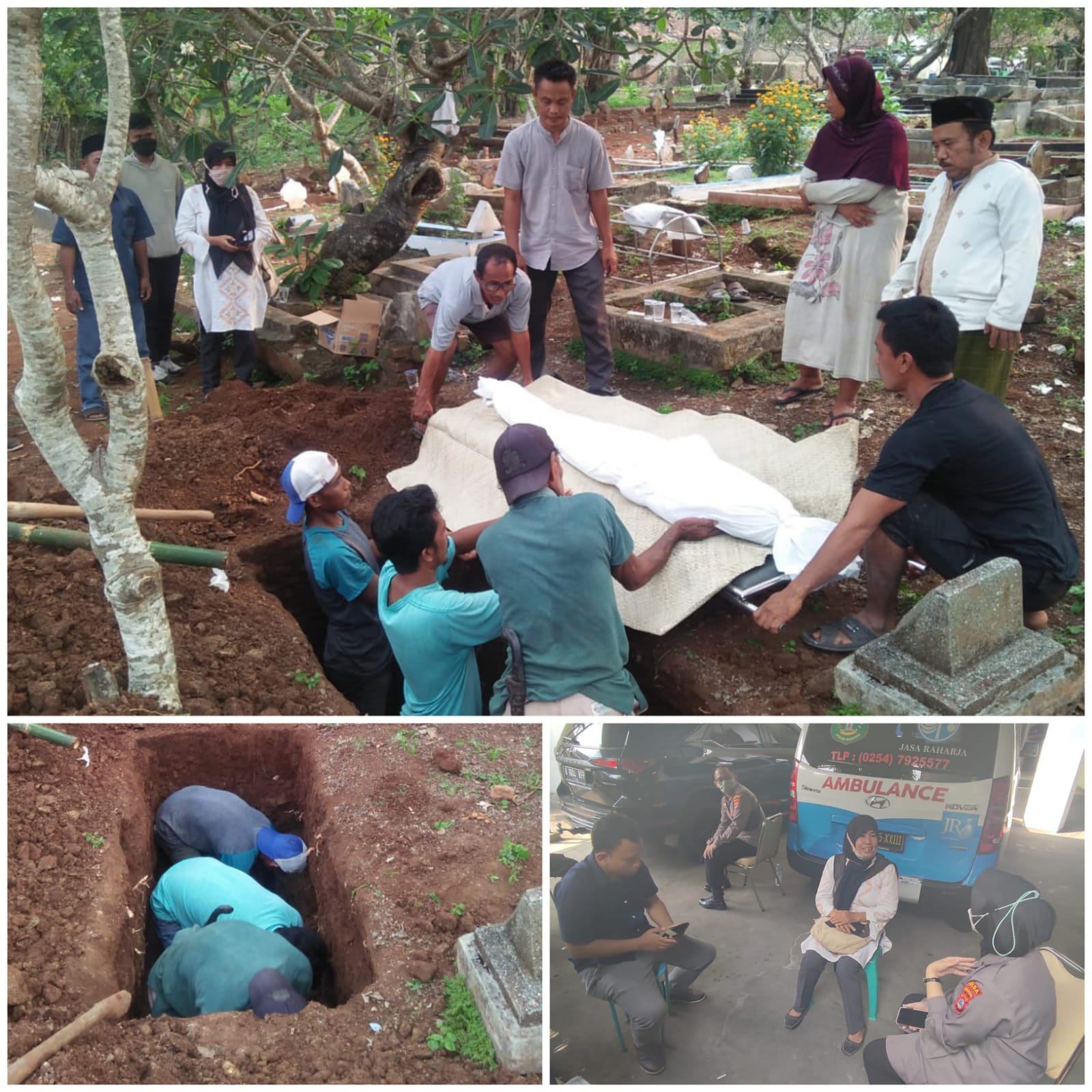 Penanganan Orang Terlantar gelandangan yang meninggal di Taman Sari